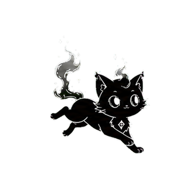 The cat running