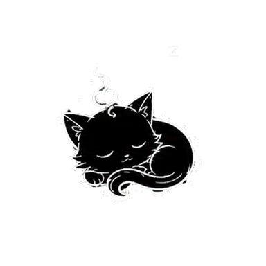 The cat asleep